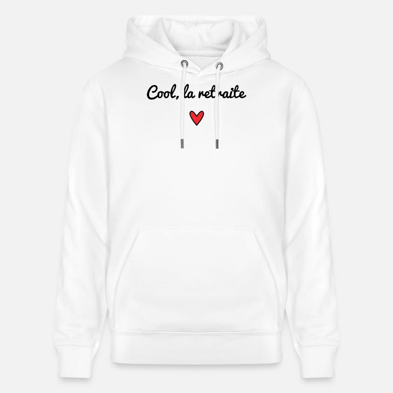 RETRAITE. RETRAITEE. COEUR. BONNE RETRAITE - Sweat à capuche bio CRUISER Stanley/Stella Unisexe - blanc