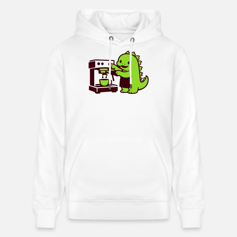 Le Mignon Dragon du Café - Sweat à capuche bio CRUISER Stanley/Stella Unisexe - blanc