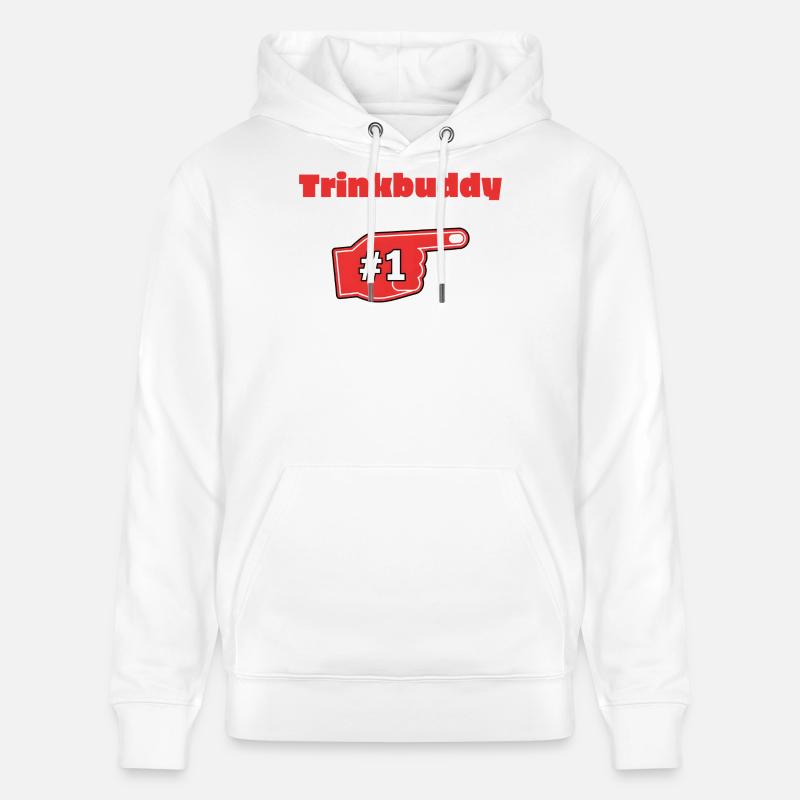 Compagnon de beuverie #1 - Sweat à capuche bio CRUISER Stanley/Stella Unisexe - blanc