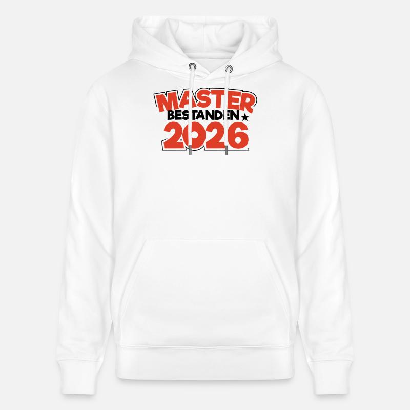 Master 2026 Master Doctorat Diplôme - Sweat à capuche bio CRUISER Stanley/Stella Unisexe - blanc