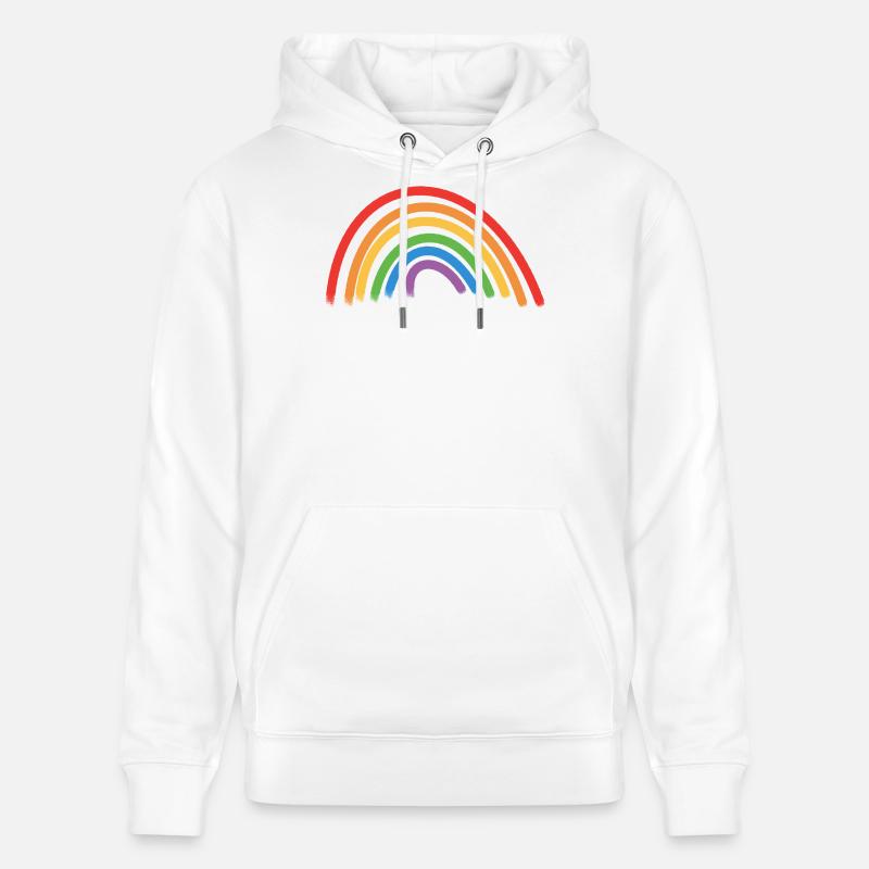 Idée de cadeau arc-en-ciel - Sweat à capuche bio CRUISER Stanley/Stella Unisexe - blanc