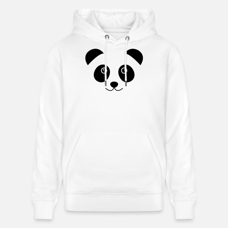 Visage de panda - Sweat à capuche bio CRUISER Stanley/Stella Unisexe - blanc