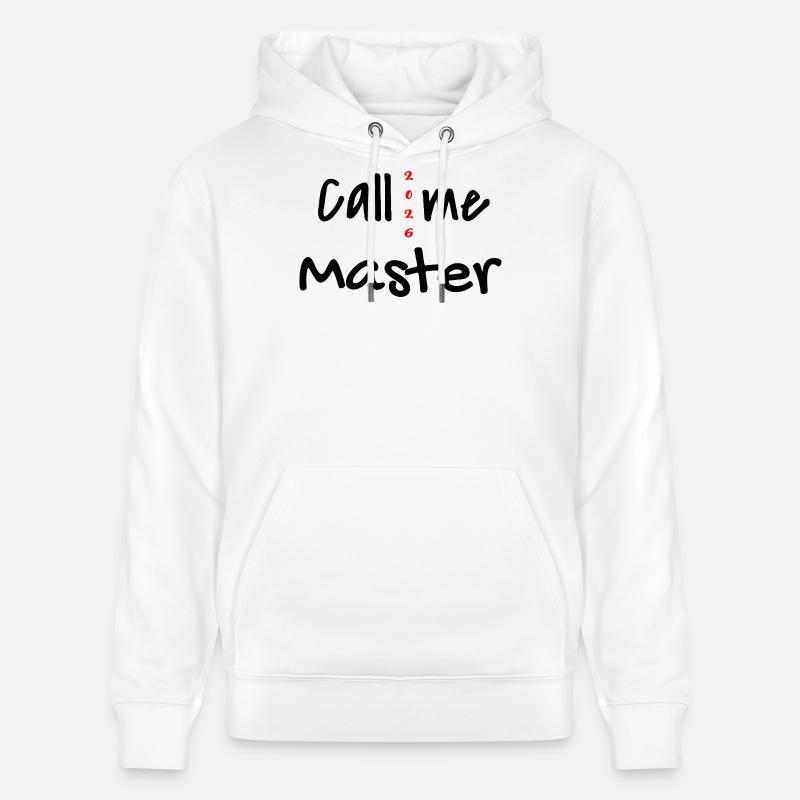 Master 2026 Diplôme - Sweat à capuche bio CRUISER Stanley/Stella Unisexe - blanc