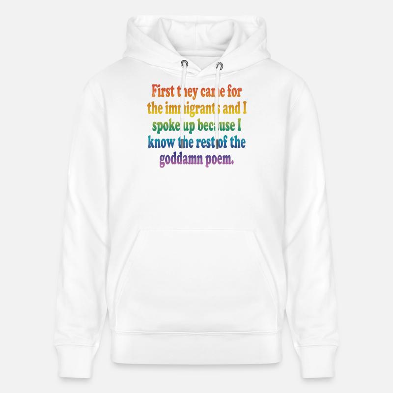 T-shirt de citation Rainbow Courage - Sweat à capuche bio CRUISER Stanley/Stella Unisexe - blanc