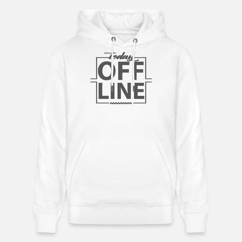 Today Offline Design Statement Spruch Minimal - Stanley/Stella Unisex Bio-Hoodie CRUISER  - Weiß