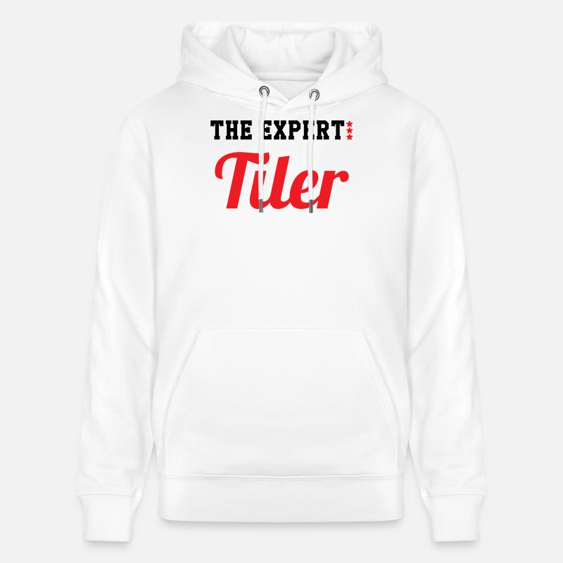 Expert carreleur – pro carrelage pose précision  - Sweat à capuche bio CRUISER Stanley/Stella Unisexe - blanc