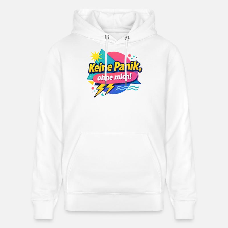 Ne paniquez pas sans moi ! - Sweat à capuche bio CRUISER Stanley/Stella Unisexe - blanc