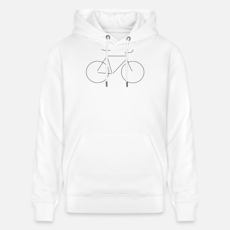 Roue de vélo - Sweat à capuche bio CRUISER Stanley/Stella Unisexe - blanc