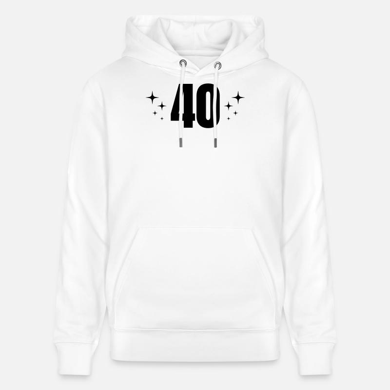 40e anniversaire - Sweat à capuche bio CRUISER Stanley/Stella Unisexe - blanc