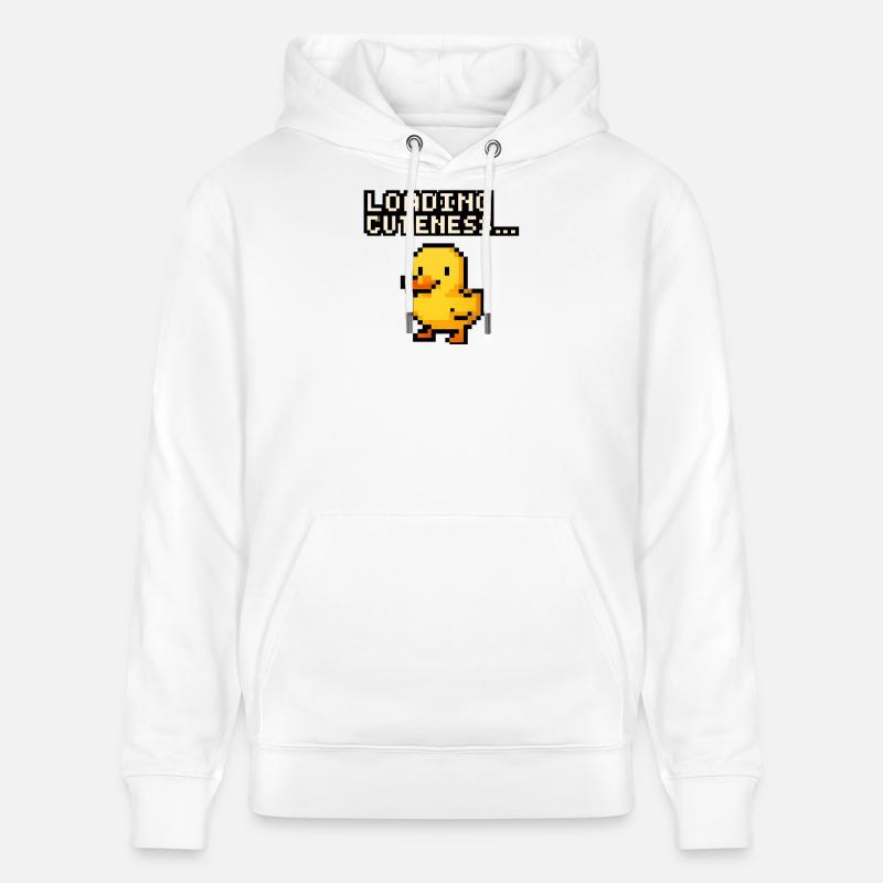 Mignonnerie du chargement du Pixel Duck - Sweat à capuche bio CRUISER Stanley/Stella Unisexe - blanc