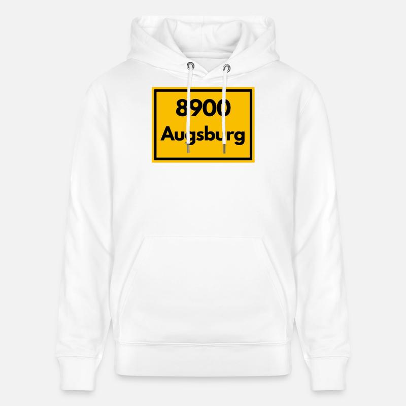 OLD POSTCODE POSTCODE RETRO 8900 AUGSBURG - Stanley/Stella CRUISER Unisex Organic Hoodie - white