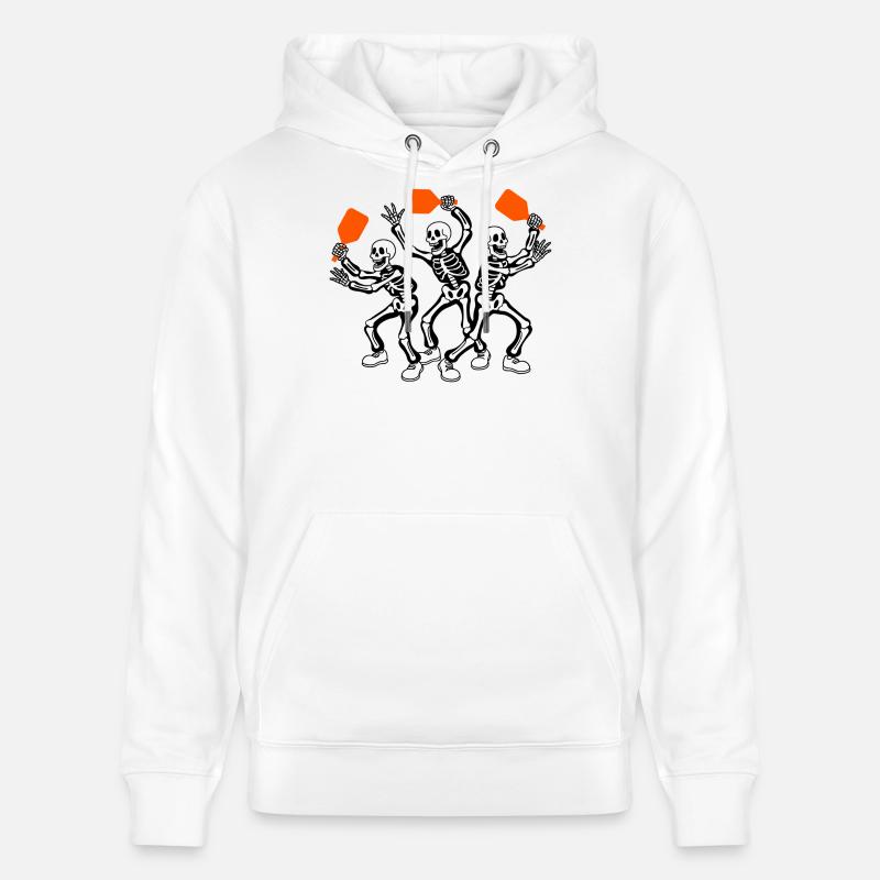 Graphique de Halloween Pickleball - Sweat à capuche bio CRUISER Stanley/Stella Unisexe - blanc