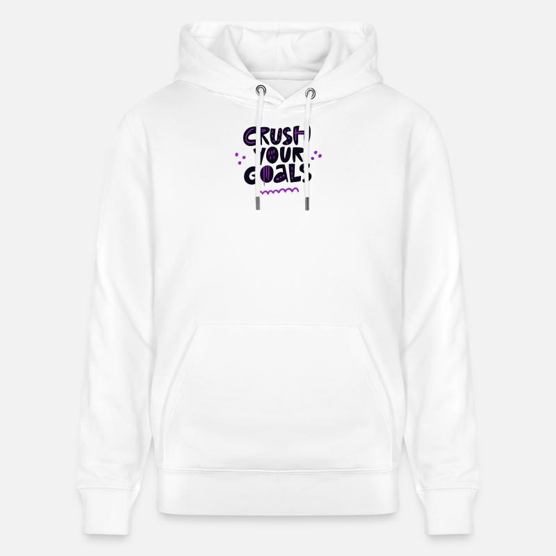 Écrasez vos objectifs : Violet Pulse - Sweat à capuche bio CRUISER Stanley/Stella Unisexe - blanc