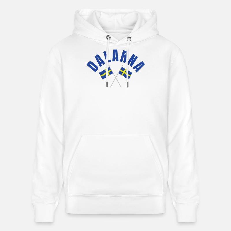 Drapeaux de Dalarna, Suède - Sweat à capuche bio CRUISER Stanley/Stella Unisexe - blanc