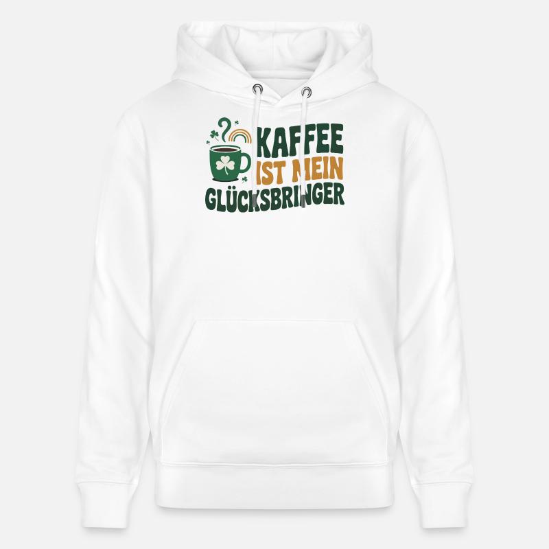 Le café est mon porte-bonheur - Sweat à capuche bio CRUISER Stanley/Stella Unisexe - blanc