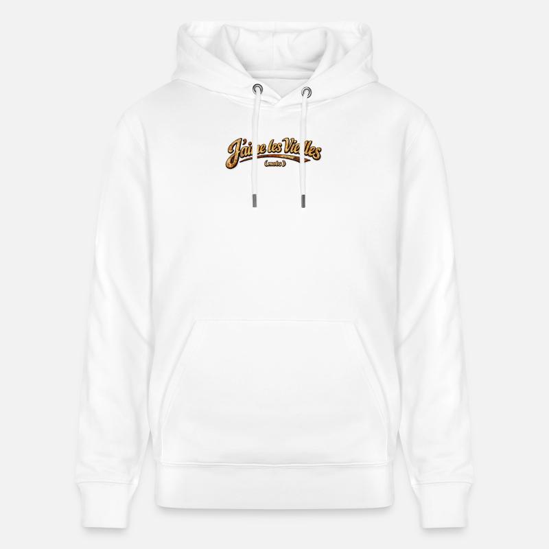 j'aime les vieilles mobs rusty - Sweat à capuche bio CRUISER Stanley/Stella Unisexe - blanc