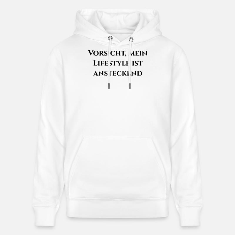 Attention, Premium se manifeste - Sweat à capuche bio CRUISER Stanley/Stella Unisexe - blanc