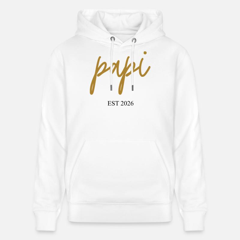 Papi est 2026 - Sweat à capuche bio CRUISER Stanley/Stella Unisexe - blanc