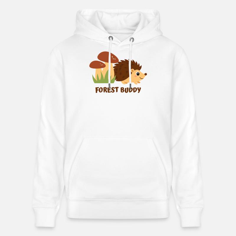 Hérisson ami de la forêt - Sweat à capuche bio CRUISER Stanley/Stella Unisexe - blanc