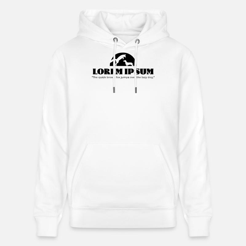 LoremIpsum – the quick brown fox ... - Stanley/Stella Unisex Bio-Hoodie CRUISER  - Weiß