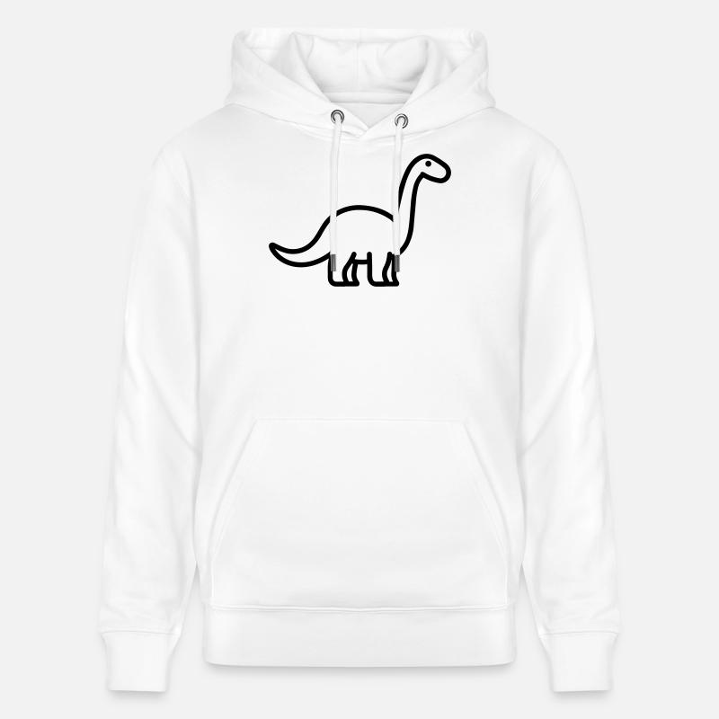 Brontosaure - Sweat à capuche bio CRUISER Stanley/Stella Unisexe - blanc