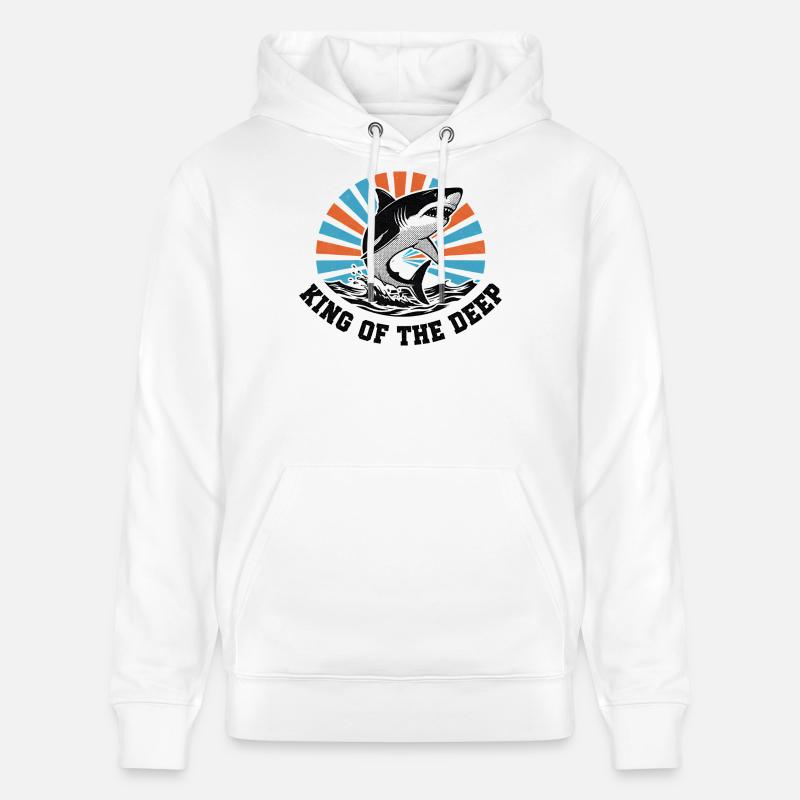Roi Requin de l’Explosion Profonde - Sweat à capuche bio CRUISER Stanley/Stella Unisexe - blanc