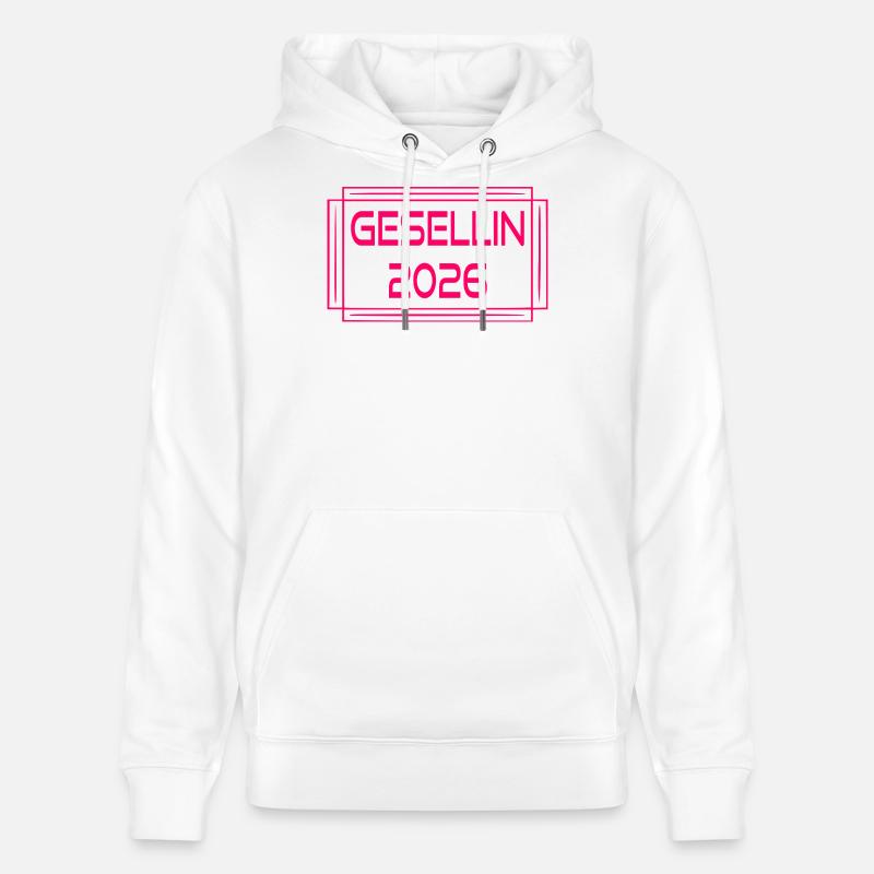 Certificat de compagnon Diplôme 2026 Compagne - Sweat à capuche bio CRUISER Stanley/Stella Unisexe - blanc