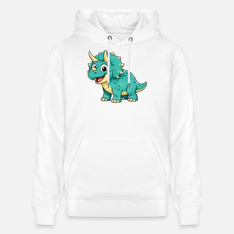 Triceratops Dino Comic - Sweat à capuche bio CRUISER Stanley/Stella Unisexe - blanc