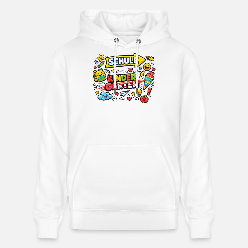 Style graffiti d’enfants - Sweat à capuche bio CRUISER Stanley/Stella Unisexe - blanc