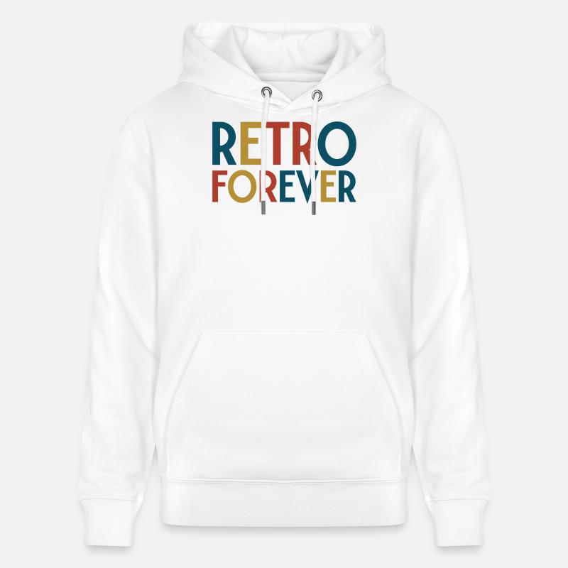 Retro forever - Sweat à capuche bio CRUISER Stanley/Stella Unisexe - blanc