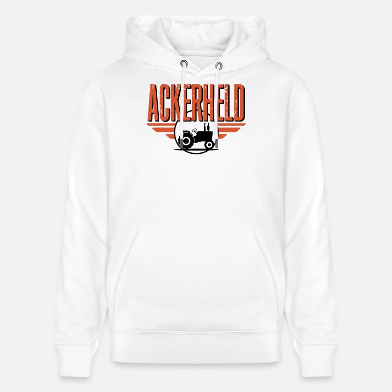  Ackerheld Traktor Bauer Landwirt Landwirtschaft - Stanley/Stella Unisex Bio-Hoodie CRUISER  - Weiß
