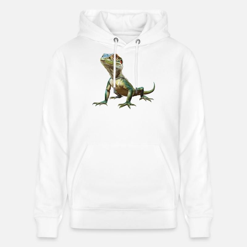 Eidechsen Eidechse - Stanley/Stella Unisex Bio-Hoodie CRUISER  - Weiß