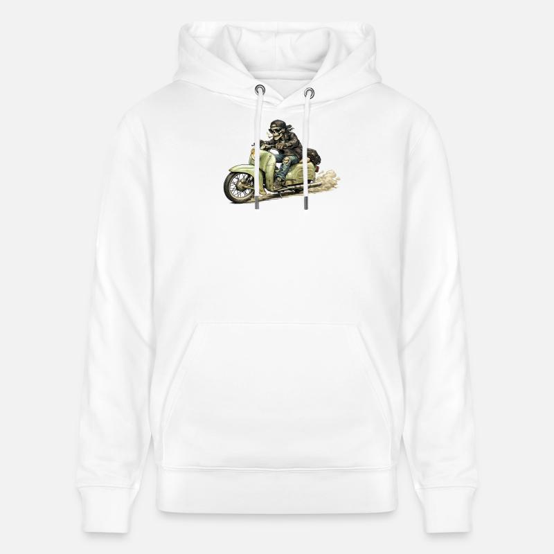 Schwalbe - Oldschool Biker IFA DDR - Sweat à capuche bio CRUISER Stanley/Stella Unisexe - blanc
