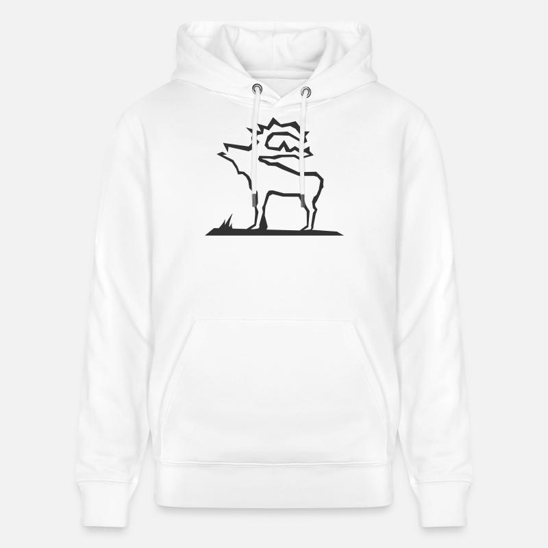 Illustration de l’orignal en Scandinavie - Sweat à capuche bio CRUISER Stanley/Stella Unisexe - blanc