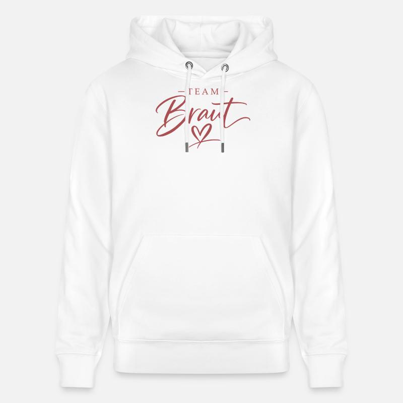 Script de l’équipe Bride Heart - Sweat à capuche bio CRUISER Stanley/Stella Unisexe - blanc