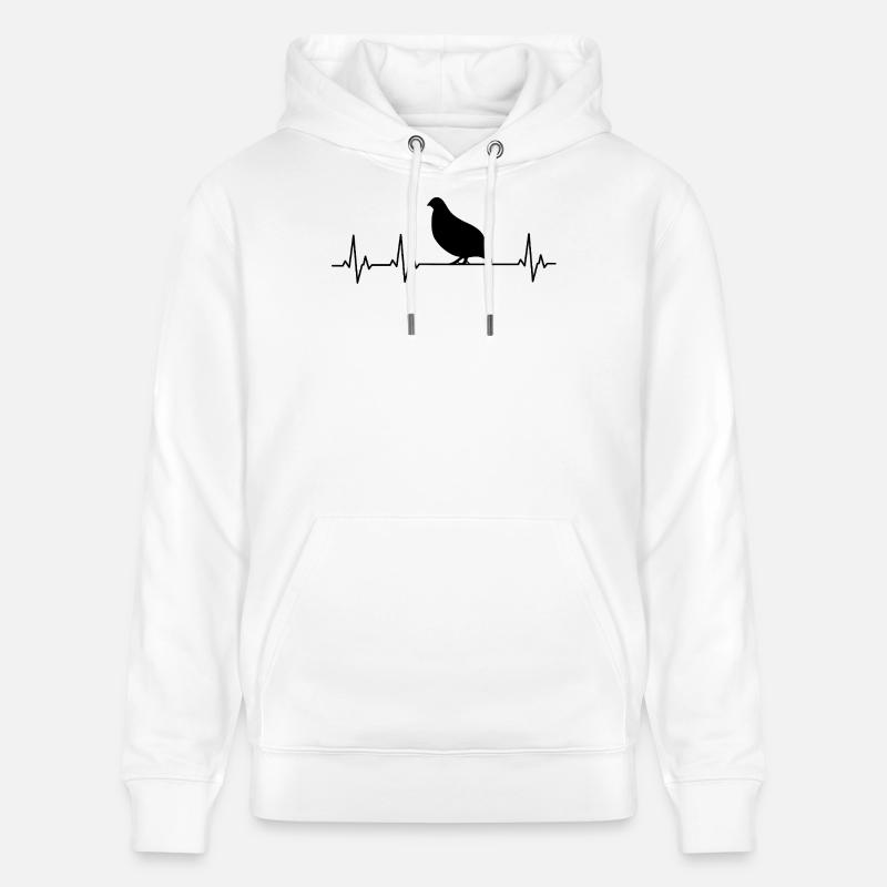 Caille - Éleveur de caille - Sweat à capuche bio CRUISER Stanley/Stella Unisexe - blanc