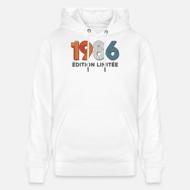 1986 Édition Limitée 40 Ans Anniversaire - Sweat à capuche bio CRUISER Stanley/Stella Unisexe - blanc