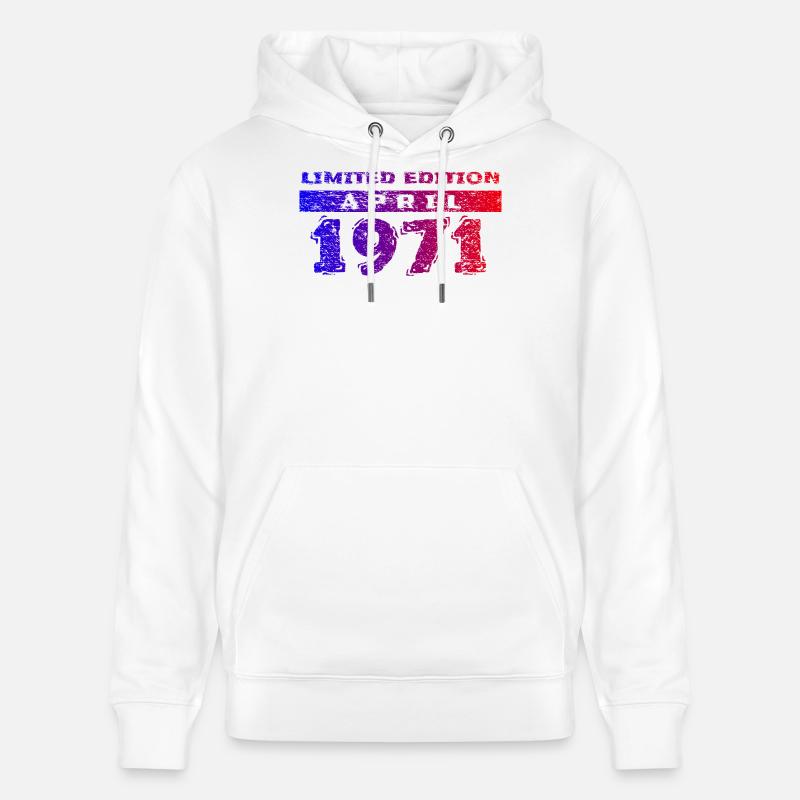 55e anniversaire Édition Limitée 04/1971 - Sweat à capuche bio CRUISER Stanley/Stella Unisexe - blanc