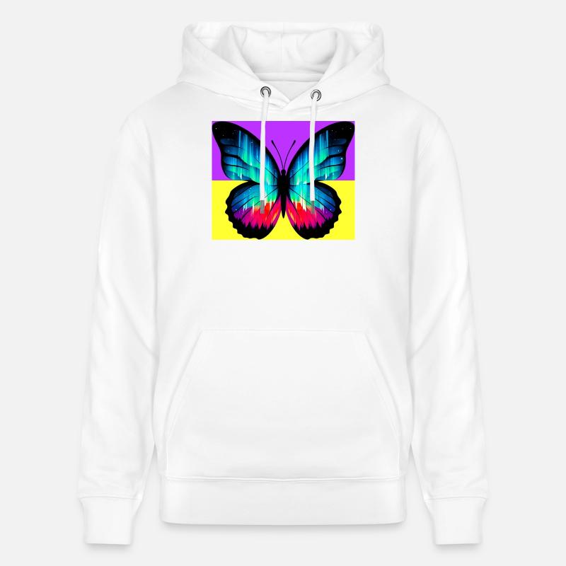 papillon - Sweat à capuche bio CRUISER Stanley/Stella Unisexe - blanc