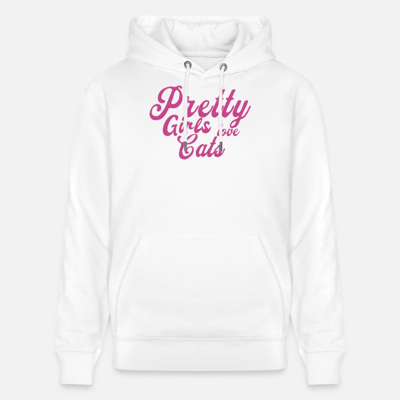 Chat rose : Expression d’amour - Sweat à capuche bio CRUISER Stanley/Stella Unisexe - blanc