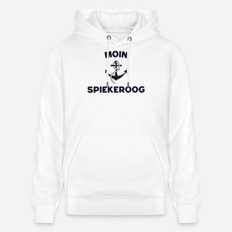Moin Spiekeroog – Conception d’ancres maritimes - Sweat à capuche bio CRUISER Stanley/Stella Unisexe - blanc