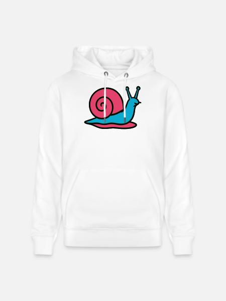 Snail Pop Art Gastropod Vegetable Garden - Stanley/Stella CRUISER Unisex Organic Hoodie - white