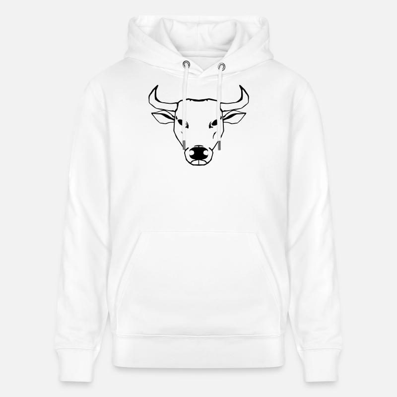 Illustration de bœuf - Sweat à capuche bio CRUISER Stanley/Stella Unisexe - blanc