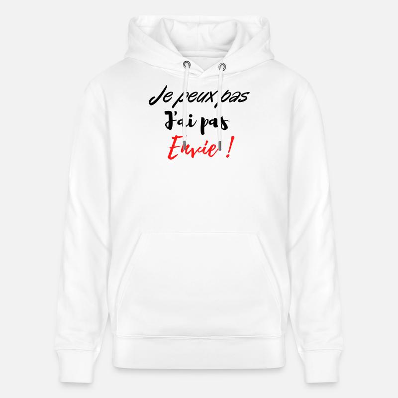 je peux pas j'ai pas envie ! - Sweat à capuche bio CRUISER Stanley/Stella Unisexe - blanc