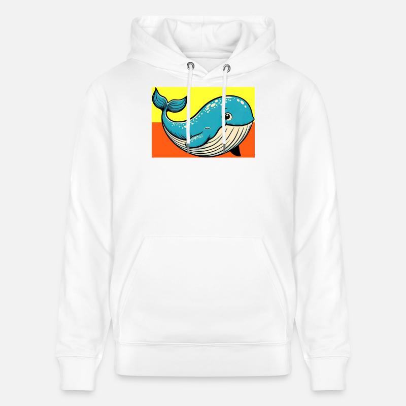 baleine - Sweat à capuche bio CRUISER Stanley/Stella Unisexe - blanc