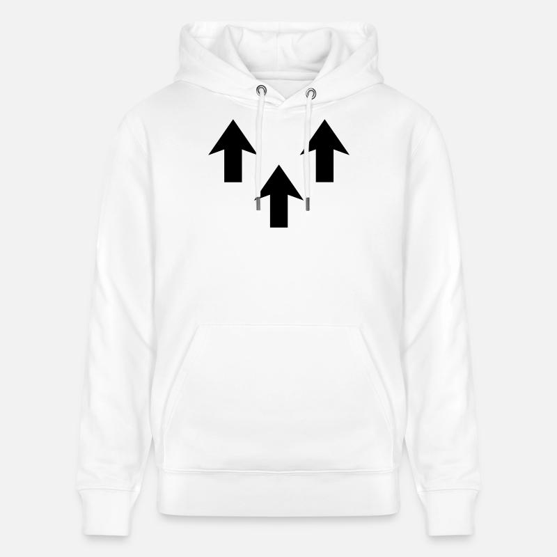 Flèches - Sweat à capuche bio CRUISER Stanley/Stella Unisexe - blanc