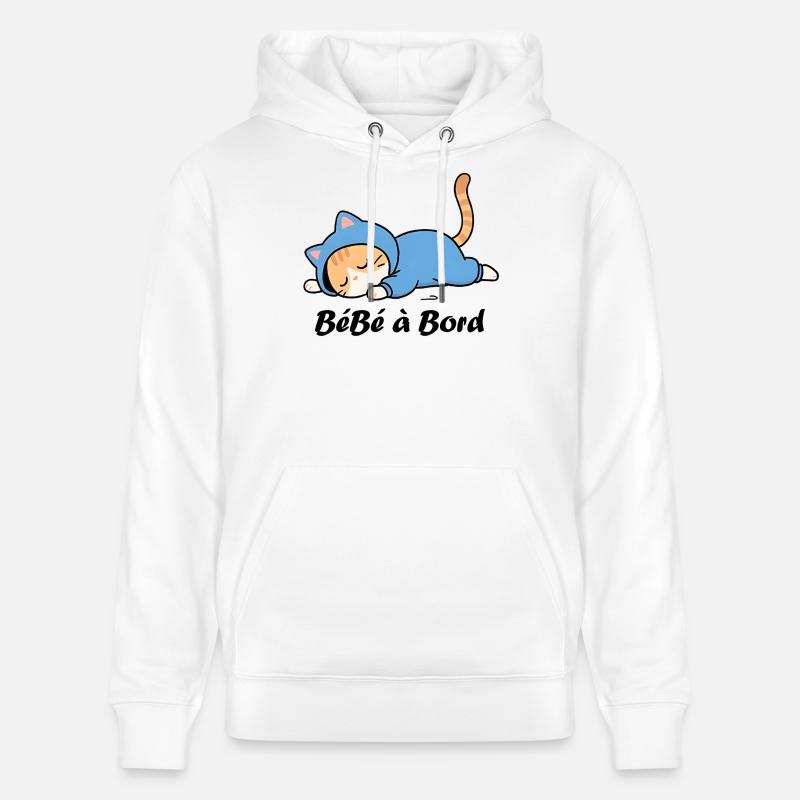Bébé à bord - Sweat à capuche bio CRUISER Stanley/Stella Unisexe - blanc