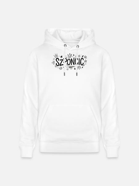 SZPONCIĆ – T-Shirt mit polnischem Slang - Stanley/Stella Unisex Bio-Hoodie CRUISER - Weiß