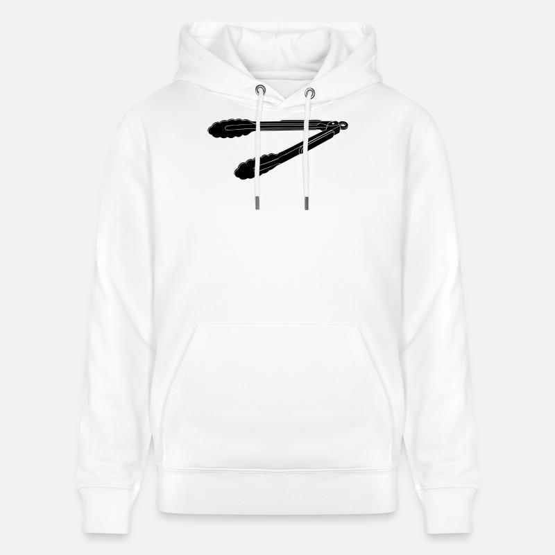 Silhouette des pinces barbecue - Sweat à capuche bio CRUISER Stanley/Stella Unisexe - blanc