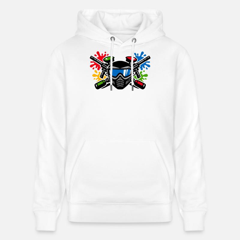 Casque graffiti avec éclaboussures de peinture - Sweat à capuche bio CRUISER Stanley/Stella Unisexe - blanc